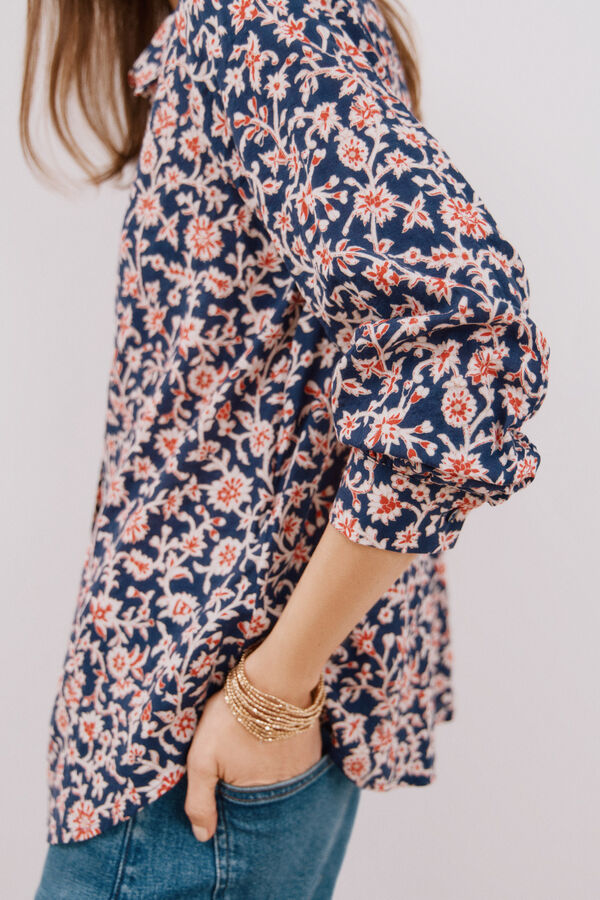 Cortefiel Camisa estampada Azul