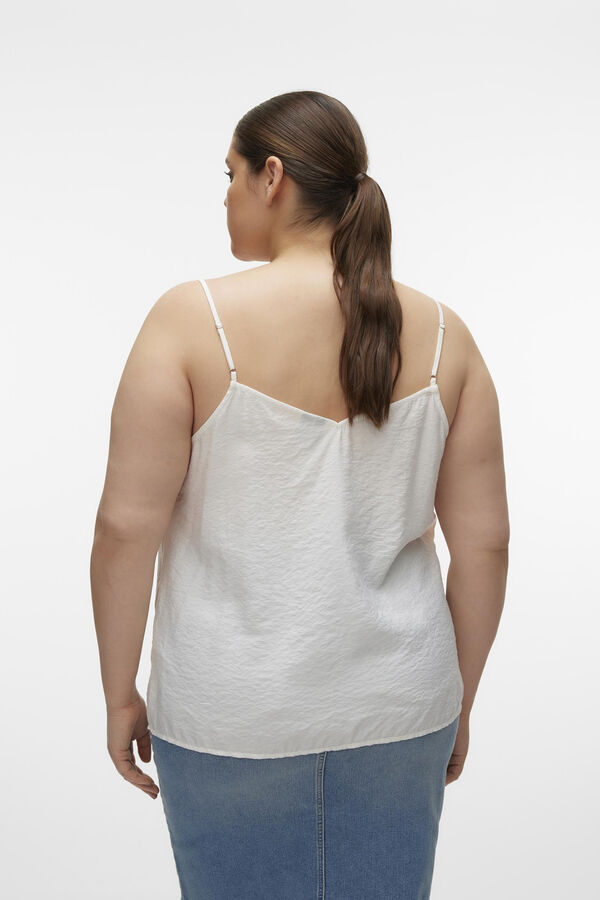 Vero Moda Curve Top singlet (tamanho grande)  Branco
