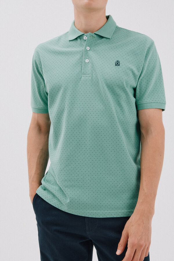 Cortefiel Polo estampado Verde