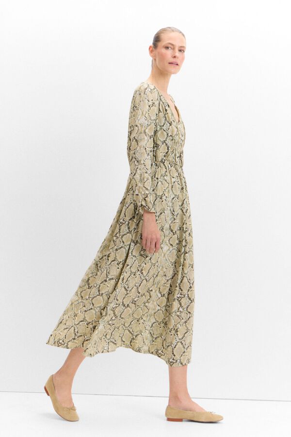 Cortefiel Vestido estampado cobra Multicolorido