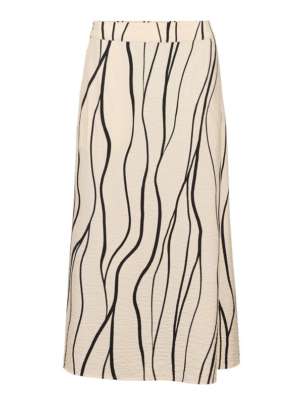 Object Falda midi estampada Gris