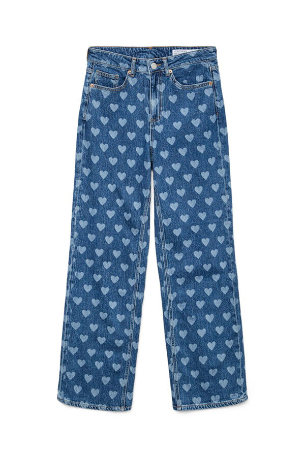 Vero Moda Pantal&oacute;n vaquero estampado Azul