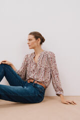 Cortefiel Blusa estampada Estampado blanco