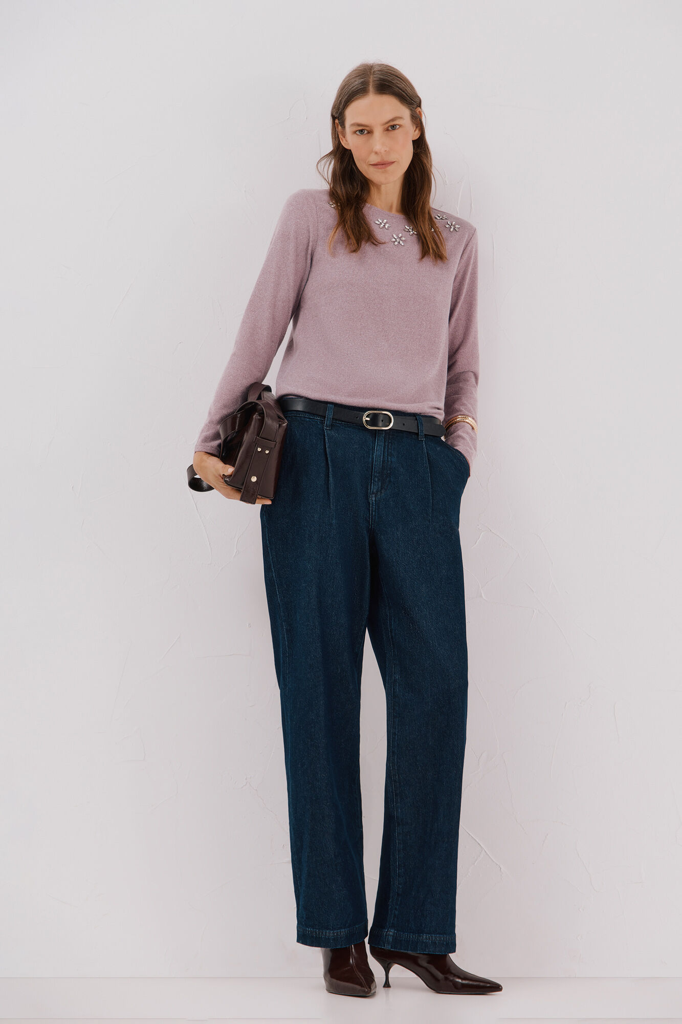 Cortefiel Camiseta com detalhes em strass