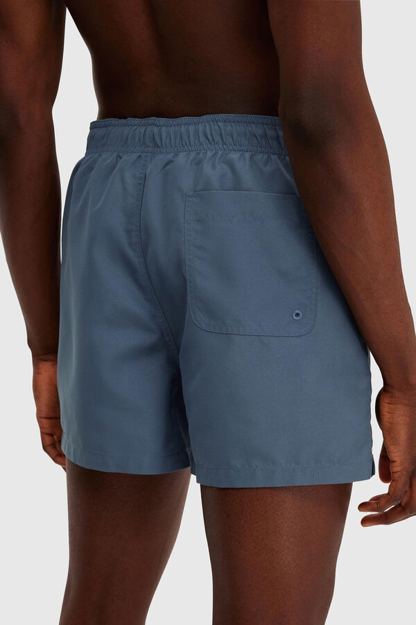 Selected Ba&ntilde;ador liso con logo confeccionado con materiales reciclados Azul