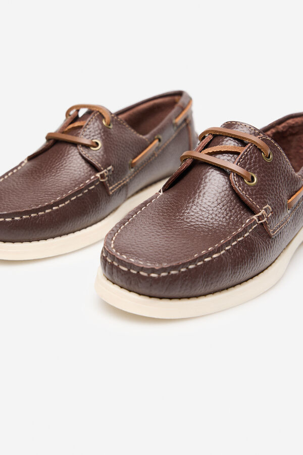 Cortefiel Zapato na&uacute;tico Marr&oacute;n oscuro