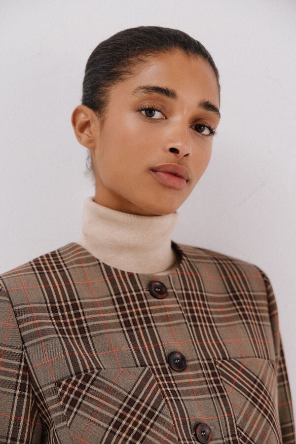 Cortefiel Chaqueta se cuadros Arena