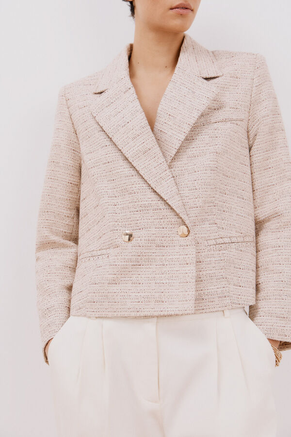 Cortefiel Jaqueta curta riscas Multicolorido