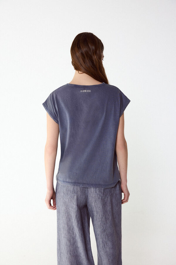 Slowlove Camiseta estampado bandana Azul marino