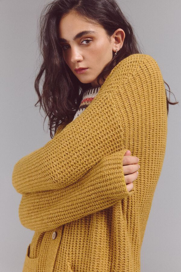 Slowlove Casaco malha perlado Dourado