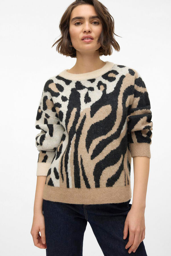 Vero Moda Jersey animal print Gris