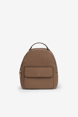 Vilanova Mochila efecto cuero con textura Marr&oacute;n