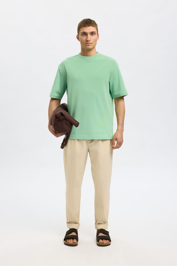 Selected Camiseta de manga curta com caimento solto Azul