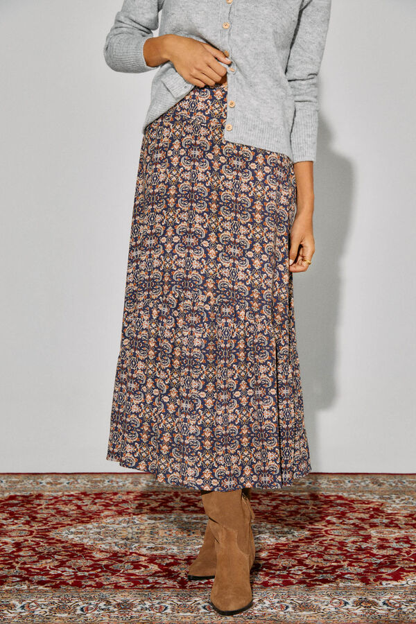 Slowlove Falda capa estampada Estampado azul