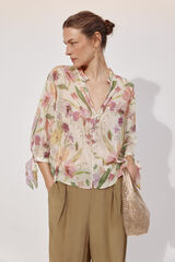 Cortefiel Blusa estampada lazada Multicolor