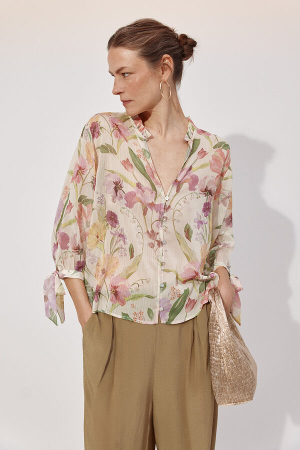 Cortefiel Blusa estampada lazada Multicolor