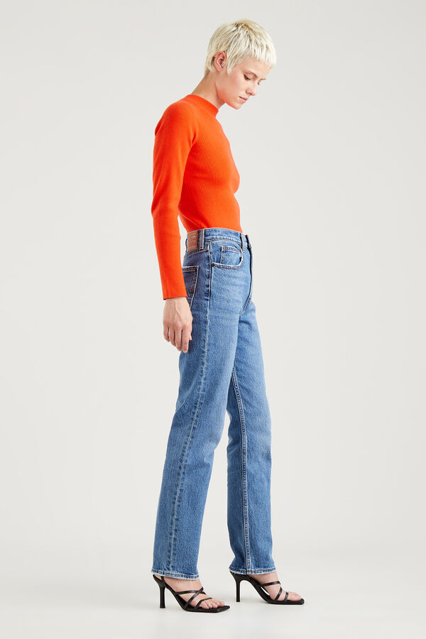 Cortefiel Jeans 70s™ High Slim Straight Azul