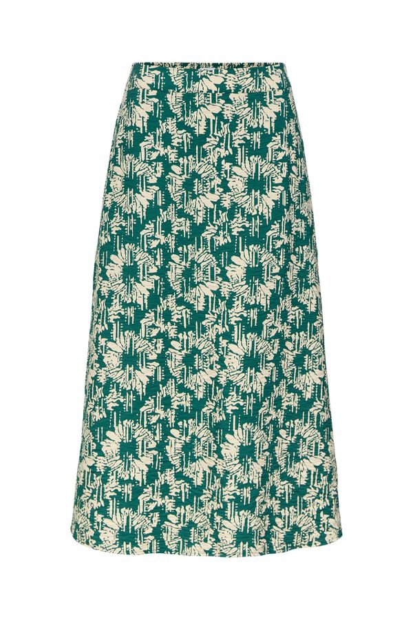 Object Falda midi estampada Turquesa