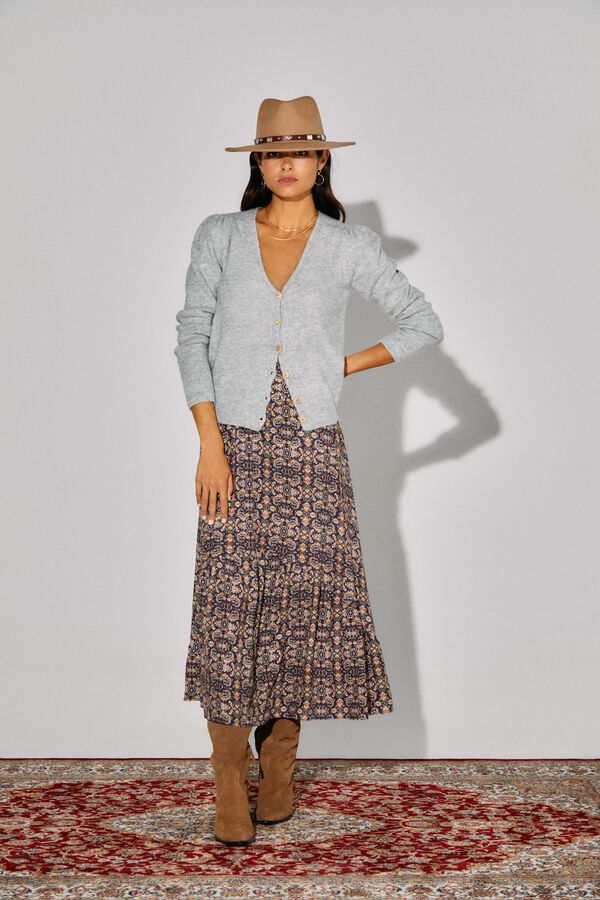 Slowlove Falda capa estampada Estampado azul