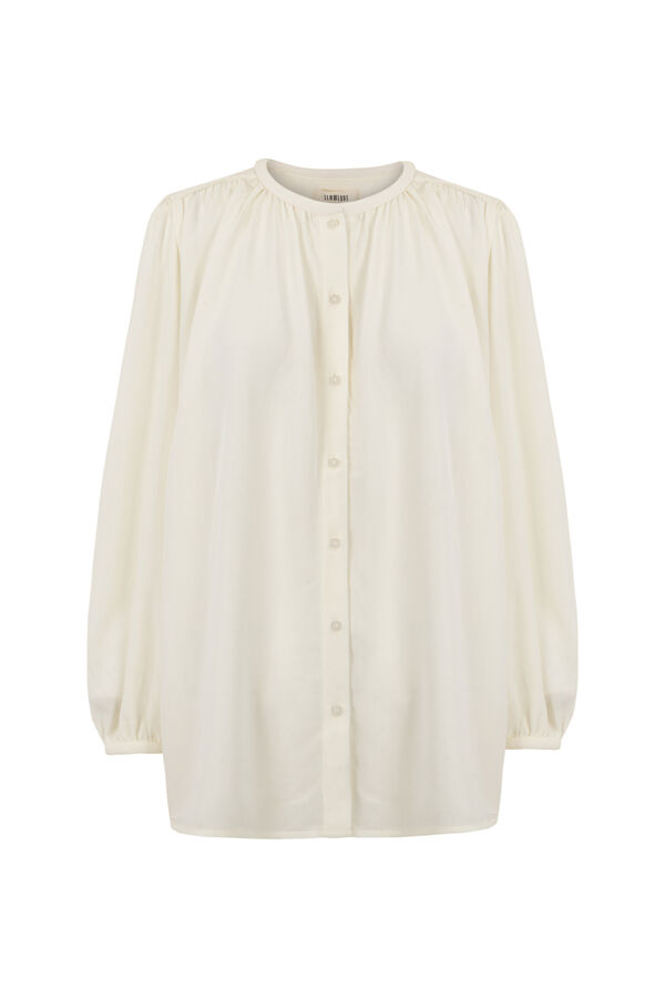 Slowlove Blusa com pala cintado = entallado Branco