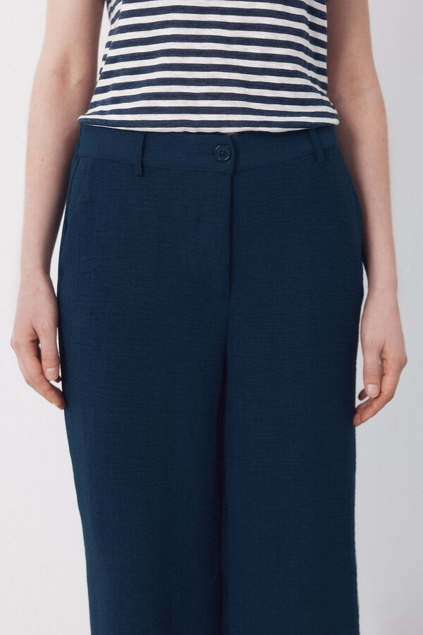 Cortefiel Pantal&oacute;n con textura Azul marino