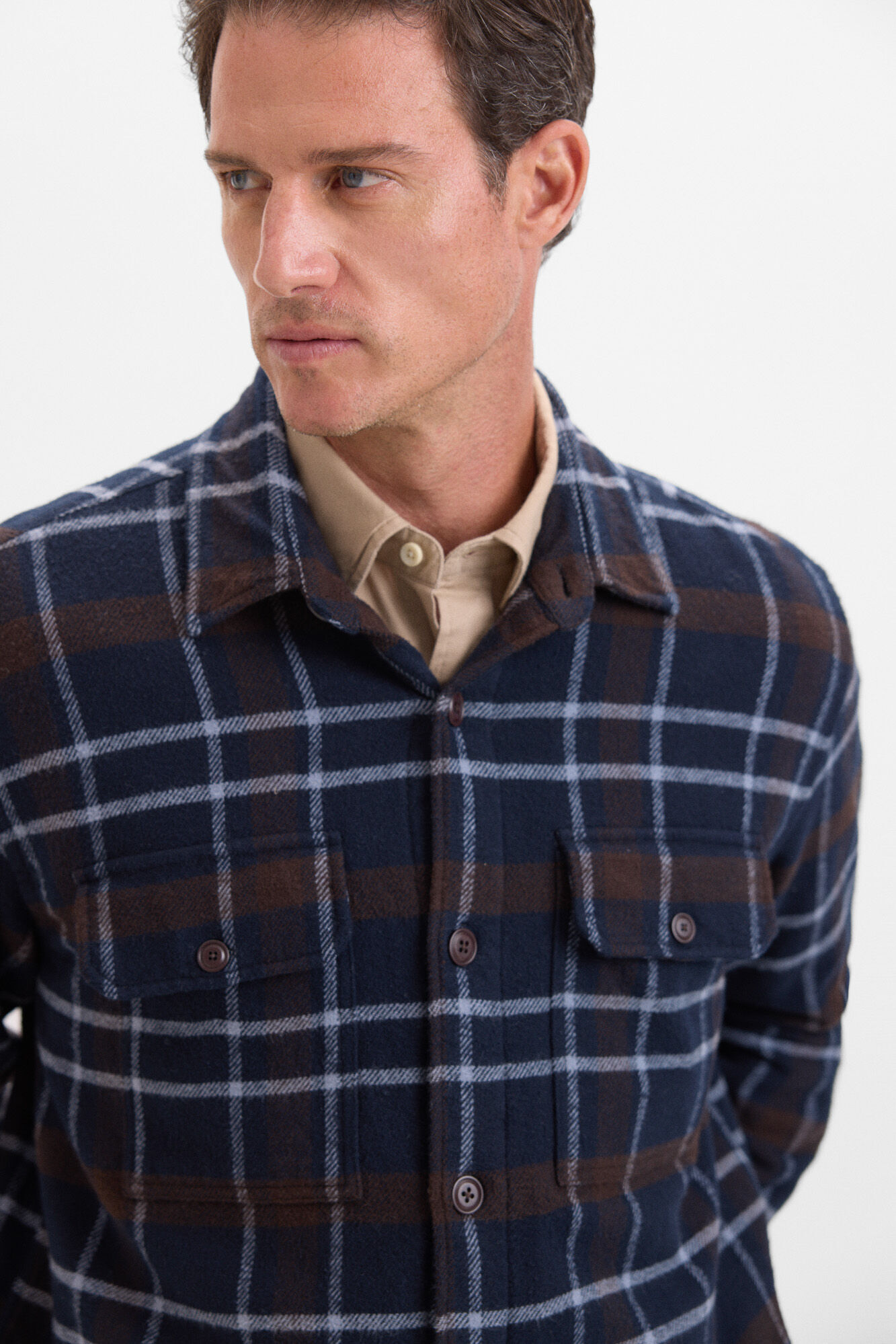 Cortefiel Sobrecamisa acolchoada xadrez