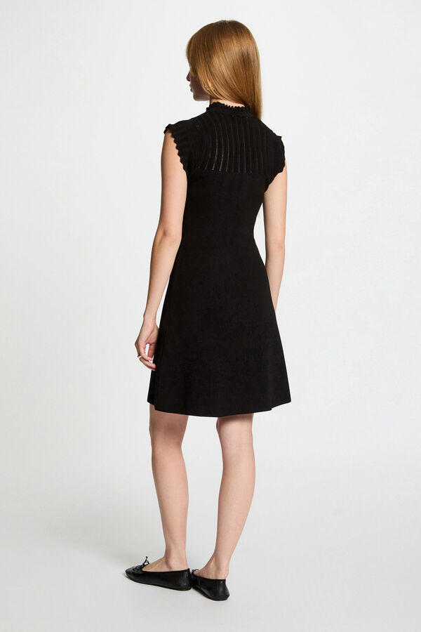 Morgan Vestido punto corto evas&eacute; Negro