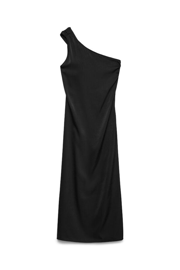 Vero Moda Vestido midi escote asim&eacute;trico Negro