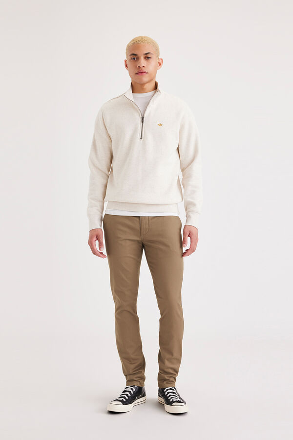 Dockers Cal&ccedil;a Chino Original para homem Skinny Fit Castanho
