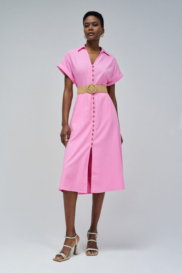 Salsa Jeans Vestido camisa de linho Subiu