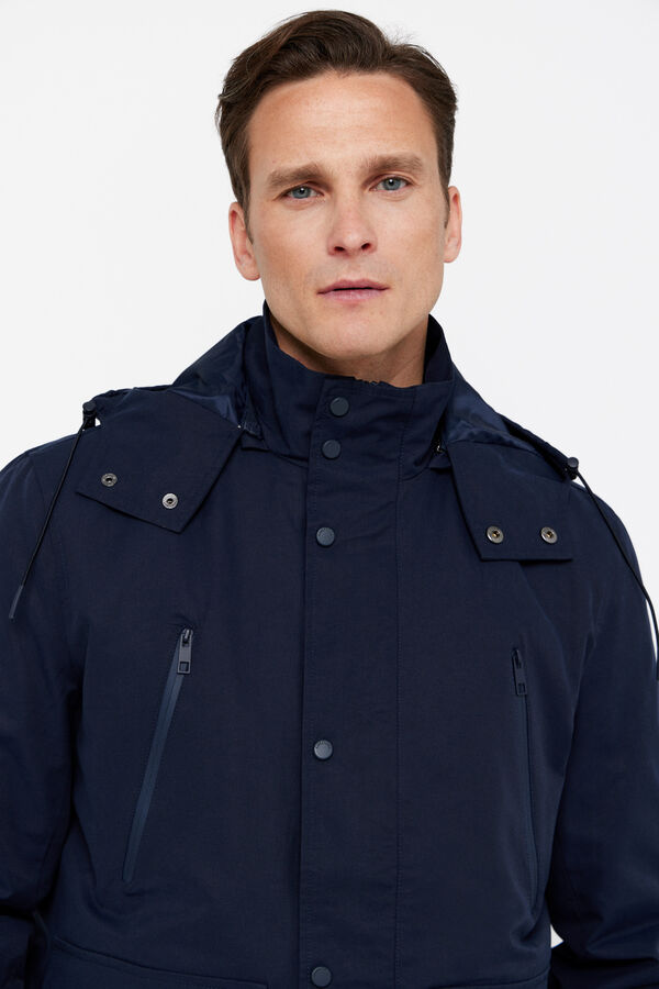 Cortefiel Blusão impermeável Azul