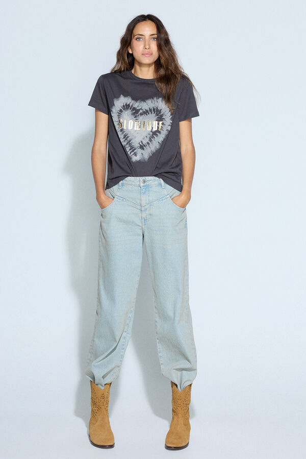 Slowlove Camiseta logo slowlove Gris