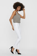 Vero Moda Jeans pitillo tiro alto Blanco