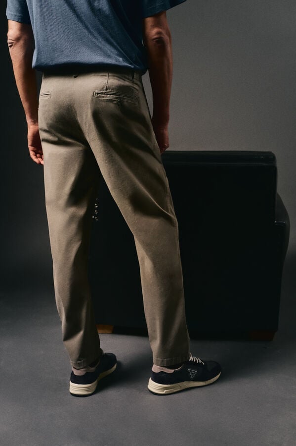 OOTO Pantal&oacute;n chino slim Kaki
