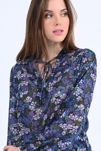 Molly Bracken Blusa de manga comprida com laçada