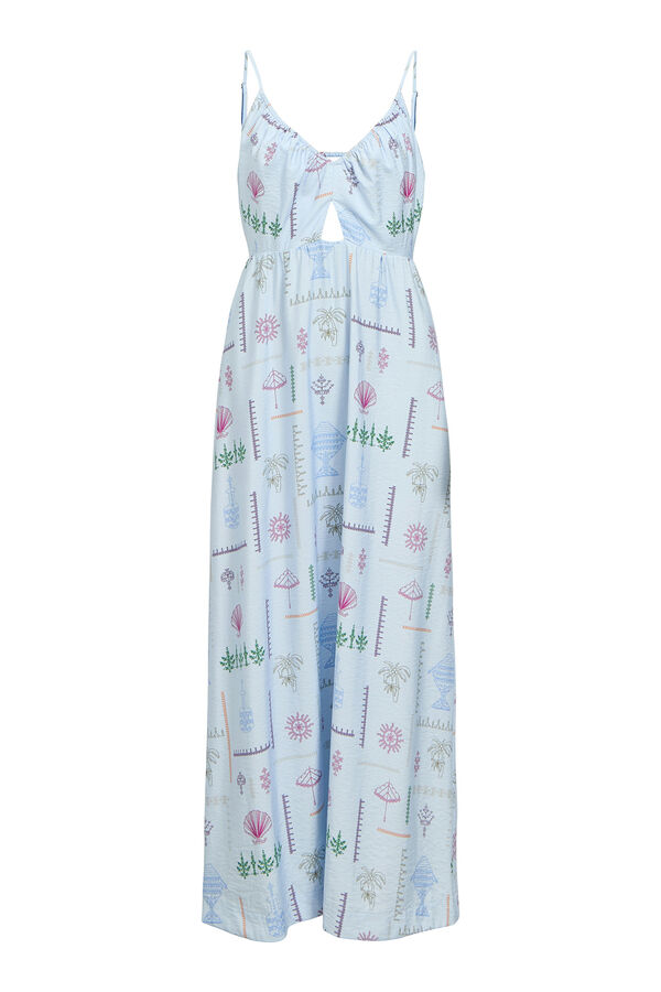 Object Vestido largo fluido Azul