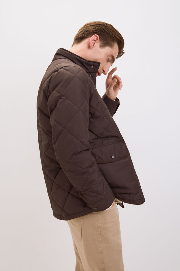 Cortefiel Chaqueta acolchada Marr&oacute;n oscuro