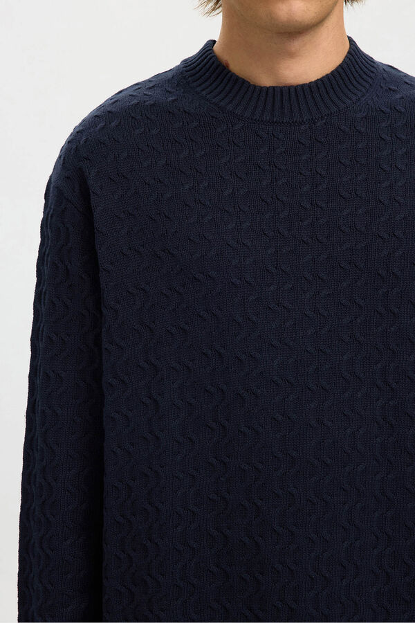 Selected Jersey estructura 100% algod&oacute;n org&aacute;nico. Azul marino