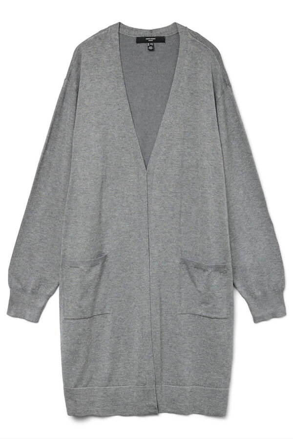 Vero Moda Curve C&aacute;rdigan largo talla grande Gris