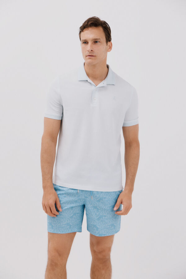 Cortefiel Polo oxford Azul