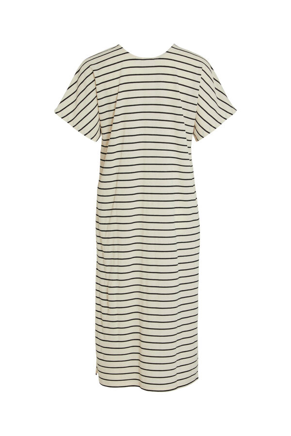 Vila Vestido midi de manga corta Gris