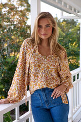 Jaase Blusa Imogen estampada Beige