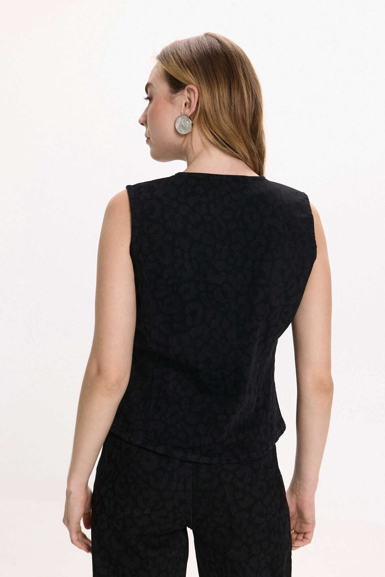 Vila Chaleco vaquero animal print