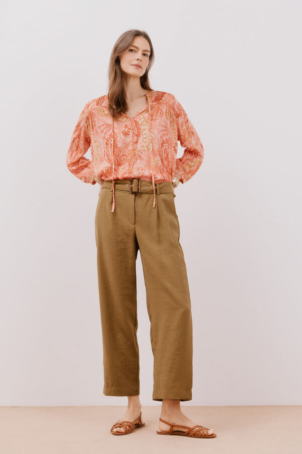 Cortefiel Cal&ccedil;as com cinto Verde