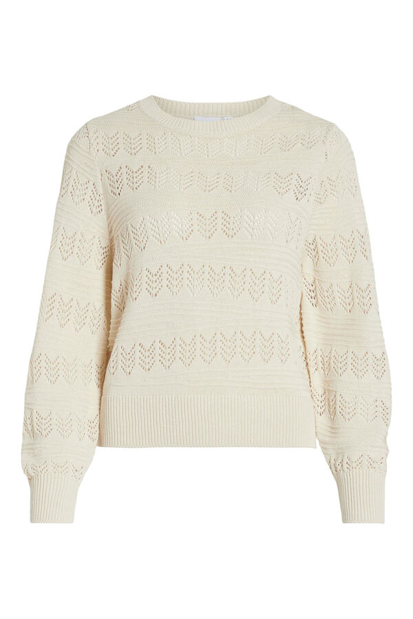 Vila Top de punto calado Gris