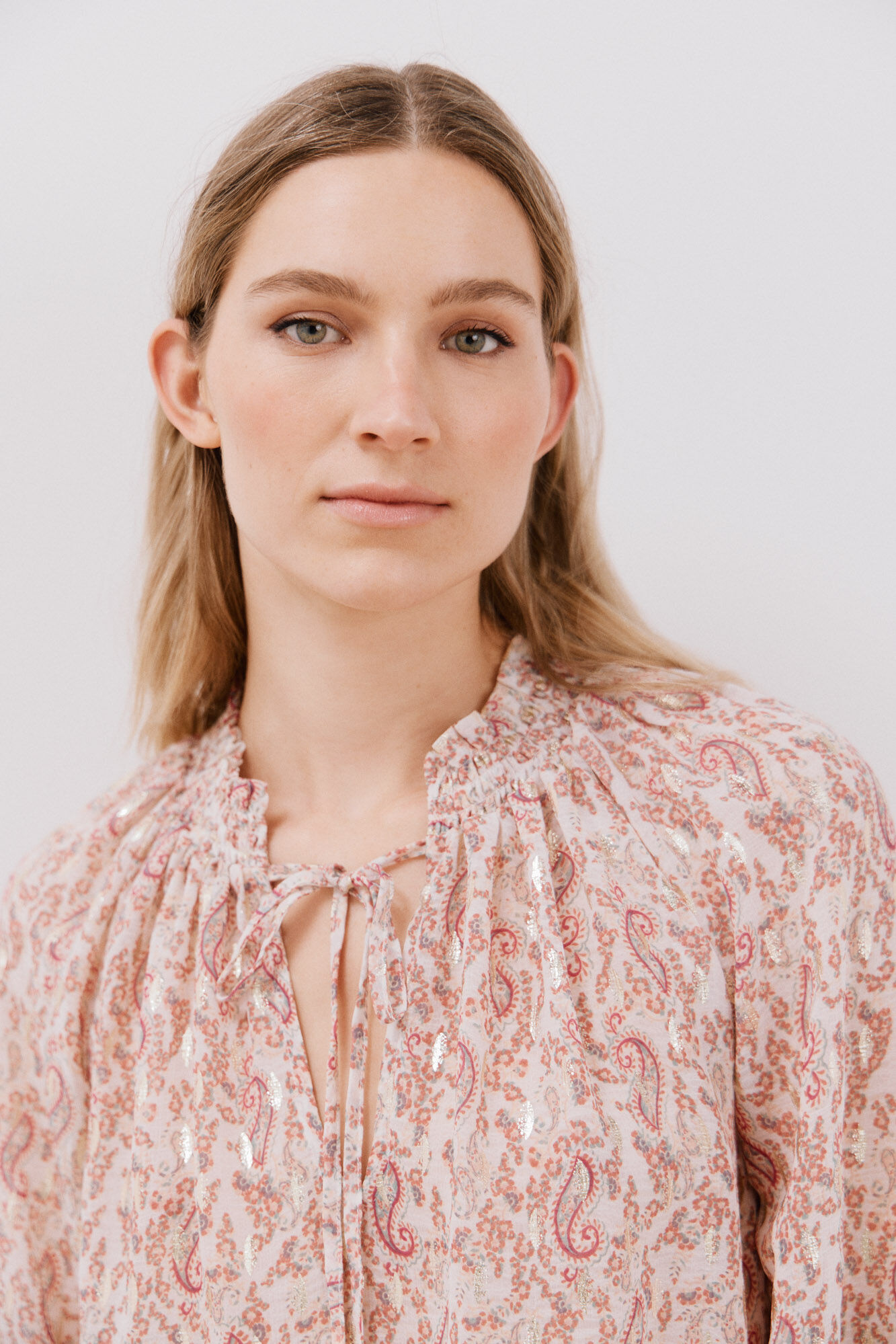 Cortefiel Blusa detalle nido de abeja