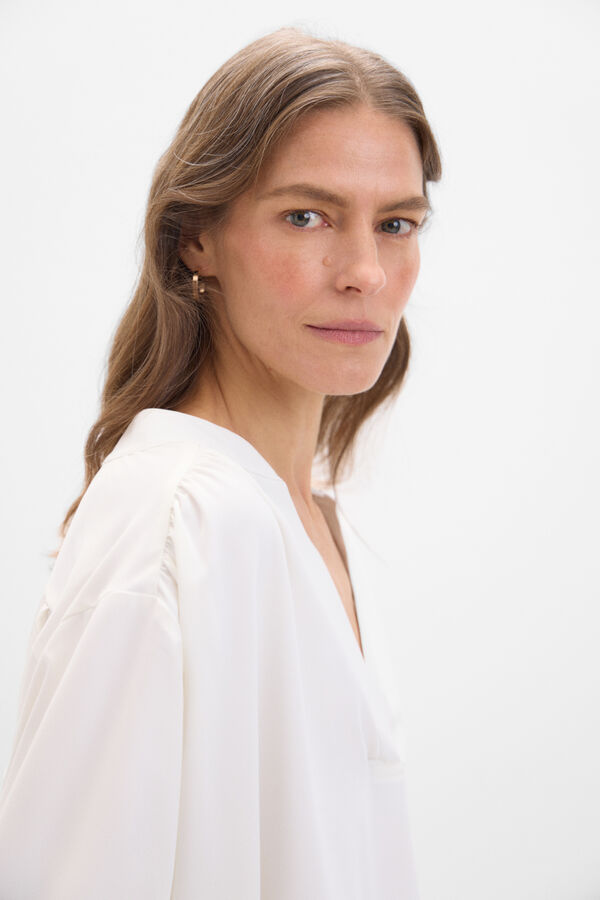 Cortefiel Blusa fluida blanca Branco