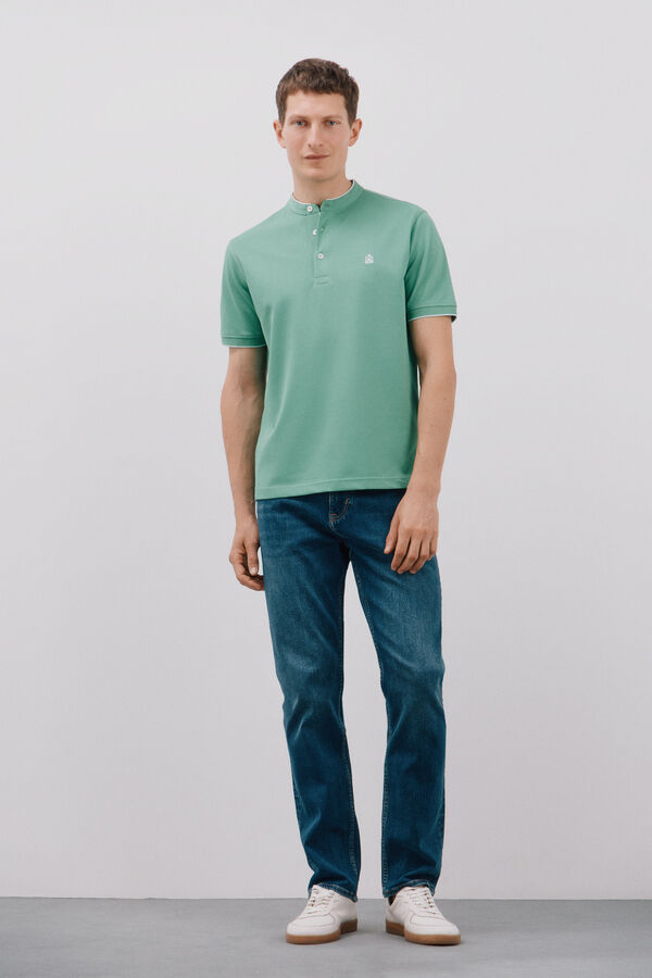 Cortefiel Polo gola mao Verde