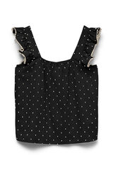 Vero Moda Top de tirantes con volantes Negro