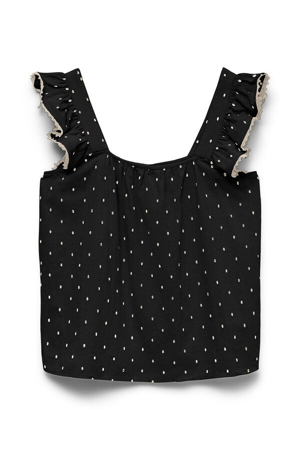 Vero Moda Top de tirantes con volantes Negro